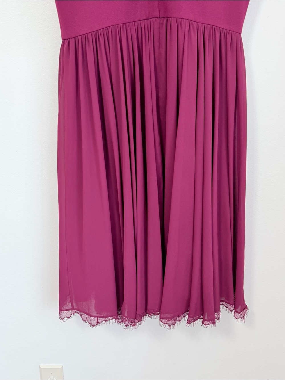 Dress the Population Corey Dress Dark Magenta Purple Midi Fit & Flare Size XL - Picture 8 of 15